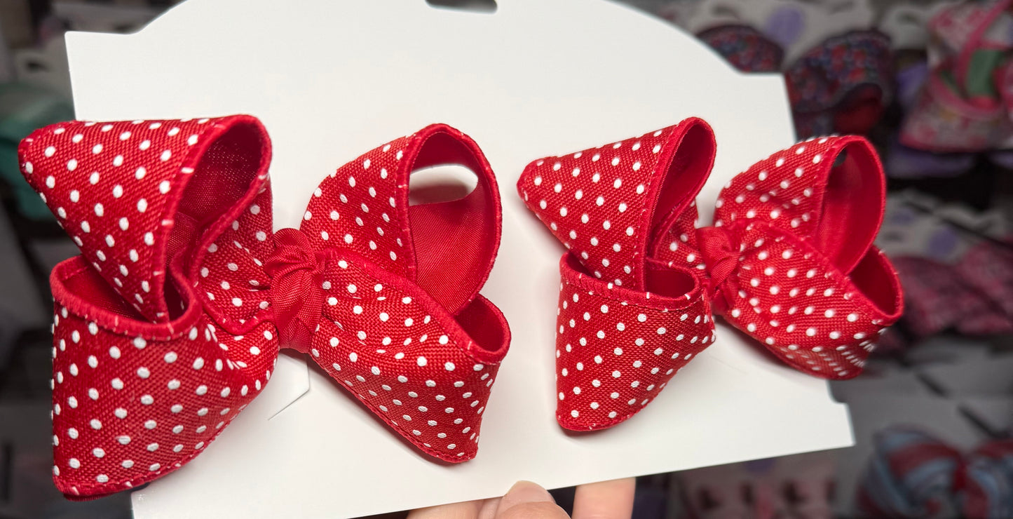 Red Swiss Dot piggies