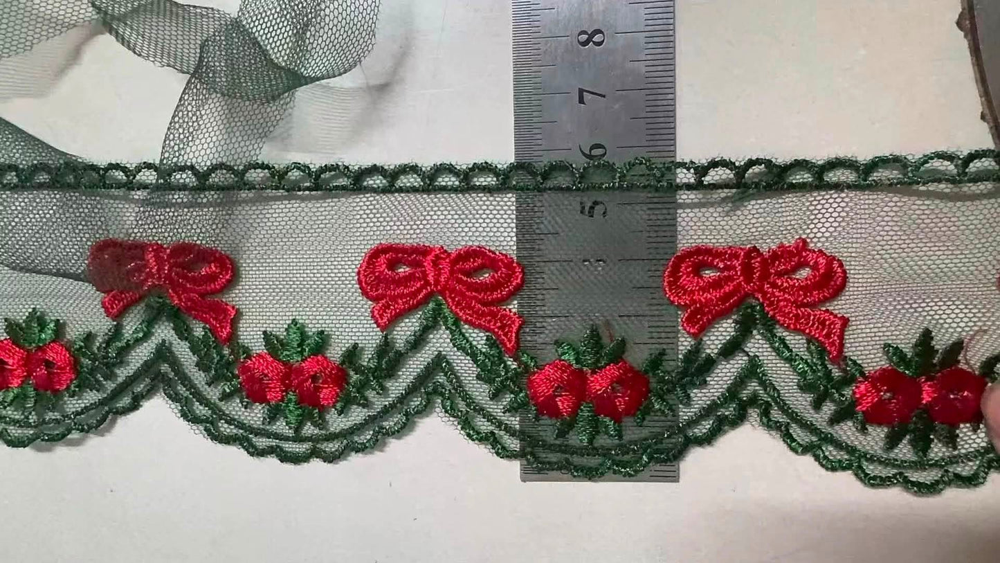 Christmas Garland lace bow PREORDER
