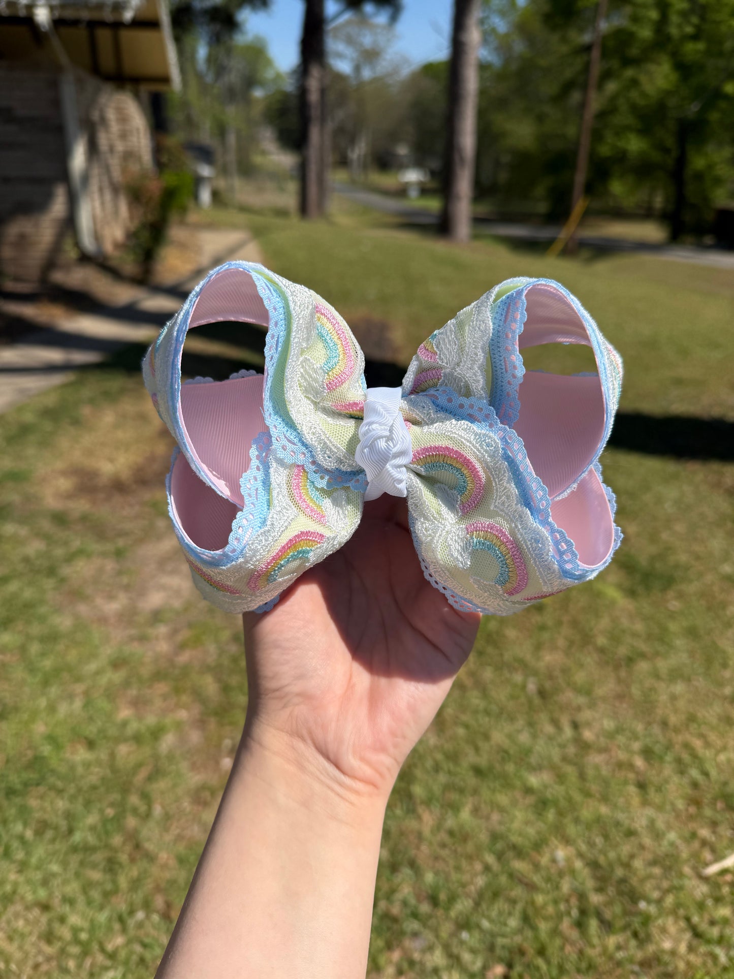 Rainbow Lace Bows