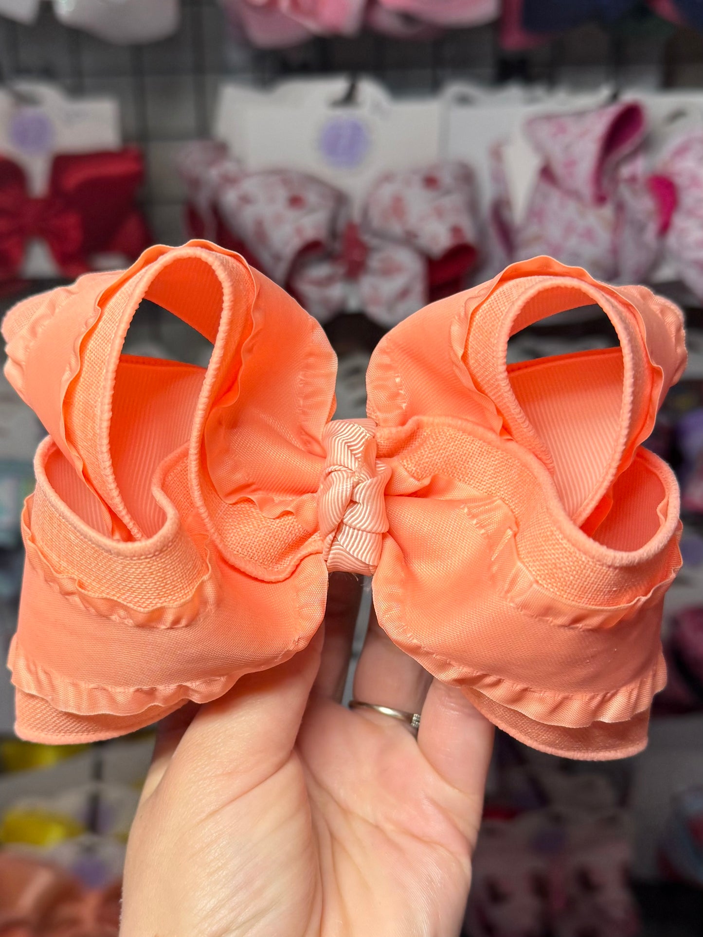 Peach with ruffles