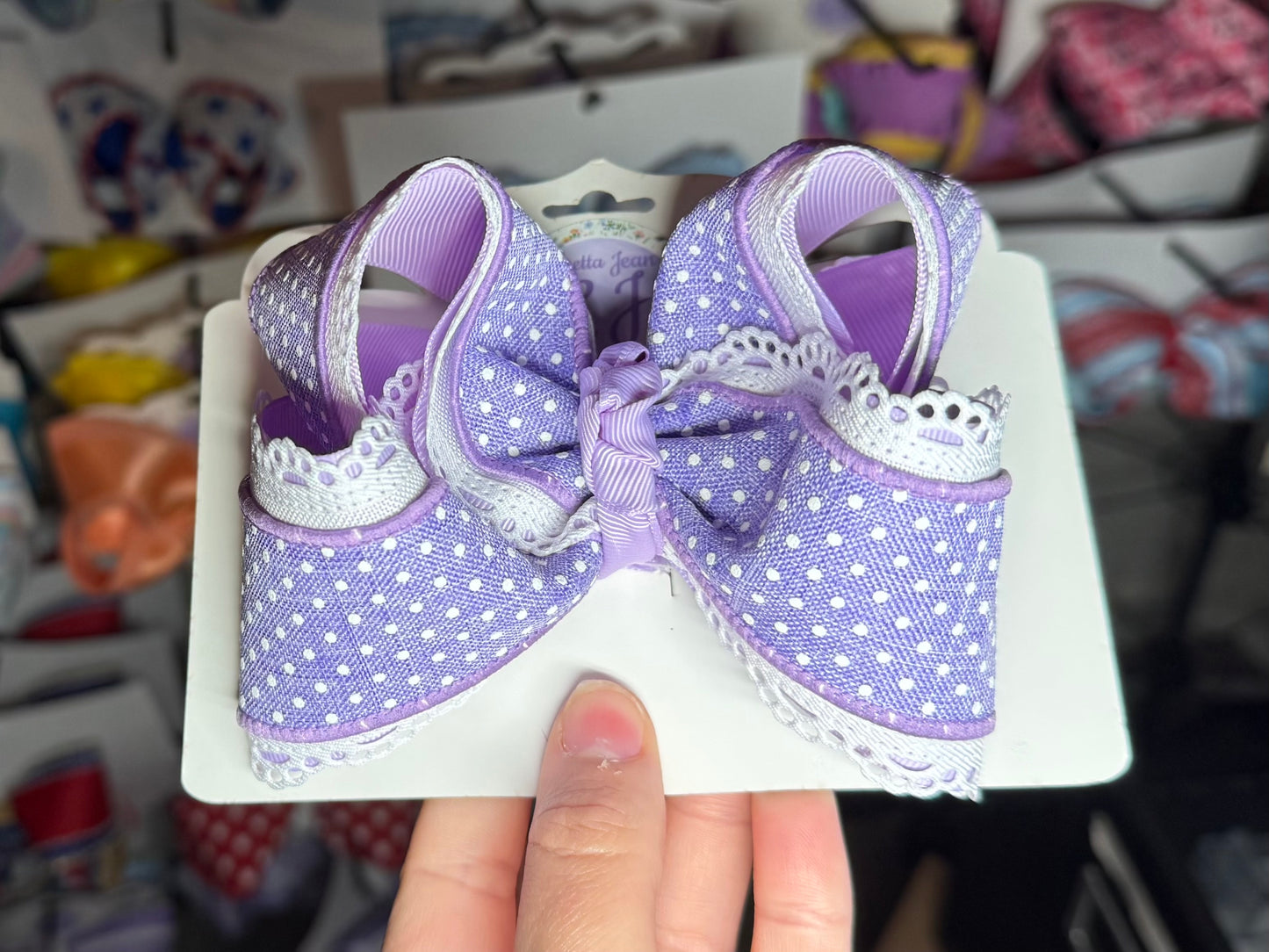 Lavender Swiss Dot 4.5-6inch