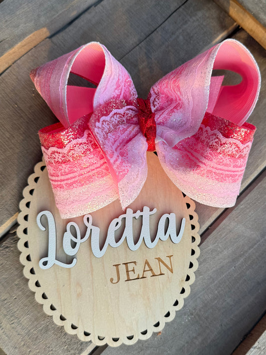 Pink sparkle with lace
