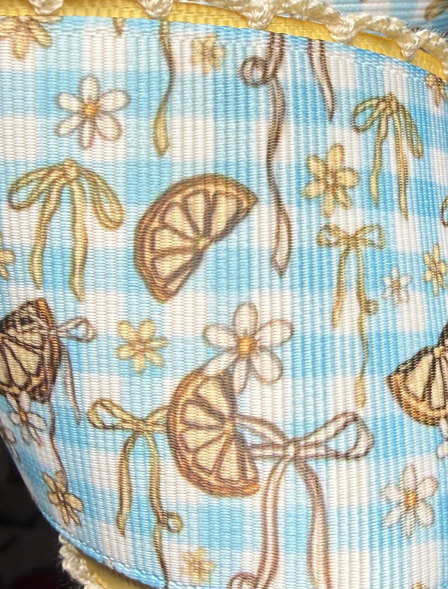 Lemons & Bows with Blue Gingham