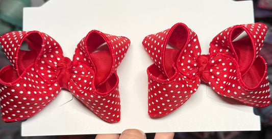 Red Swiss Dot piggies
