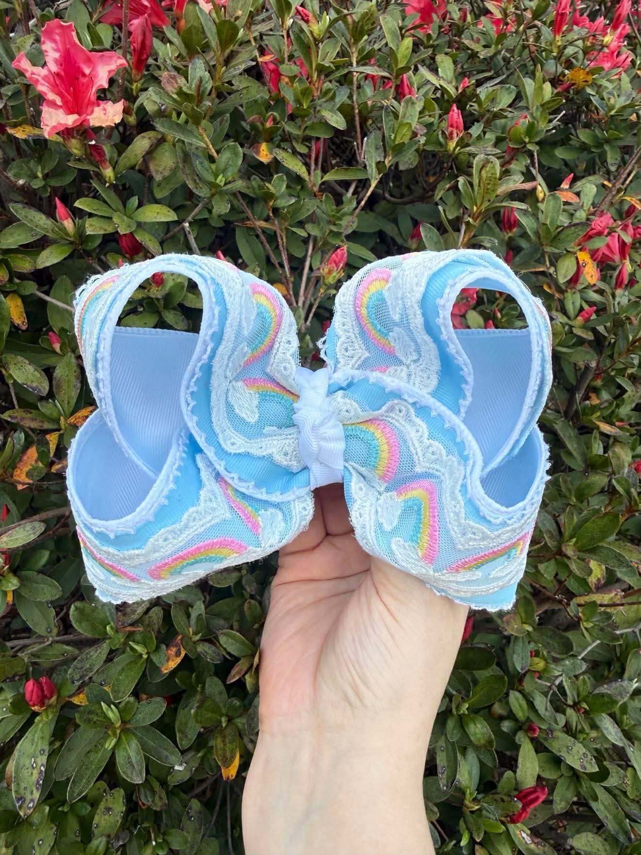 Rainbow Lace Bows