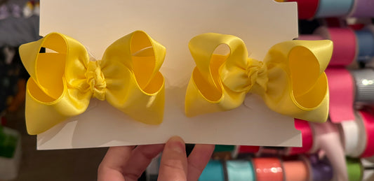 Pale Yellow Satin Piggies