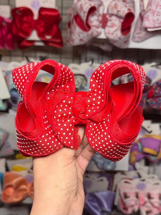 Red Swiss Dot 4.5-6inch