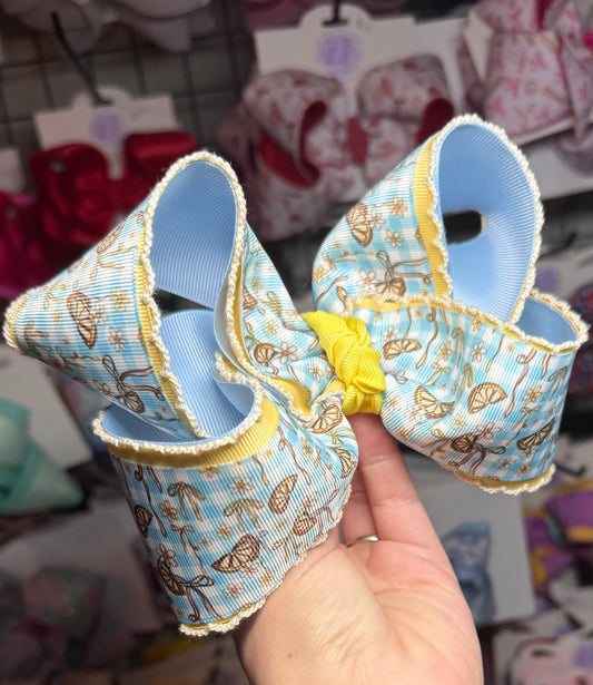 Lemons & Bows with Blue Gingham