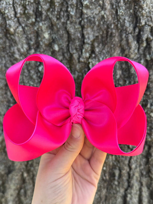 Shocking pink satin