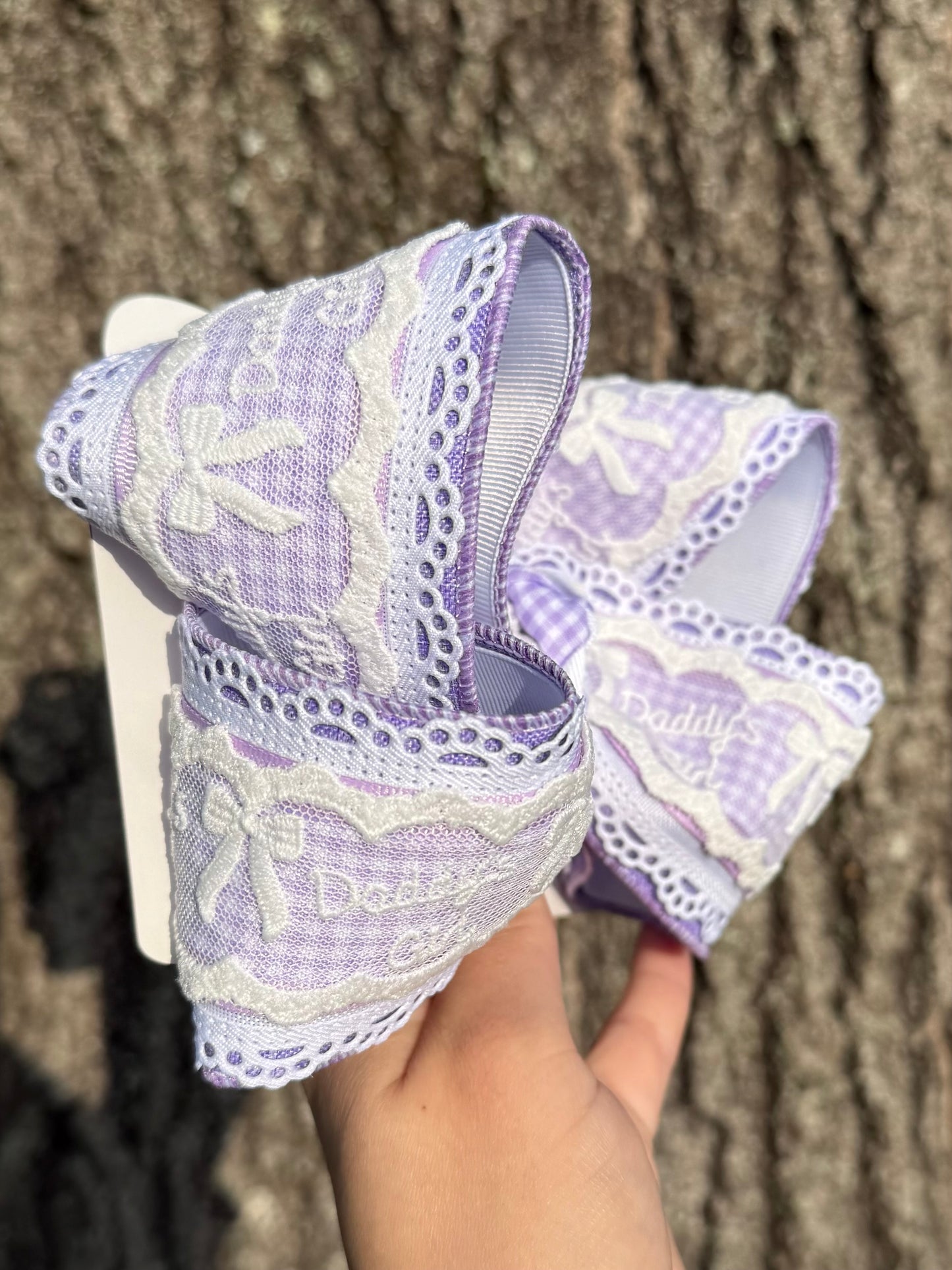 Daddy’s girl lace bows