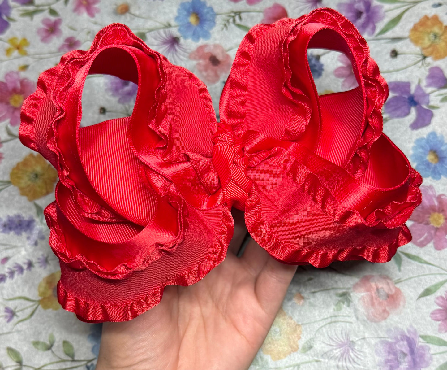 Double Ruffle Red