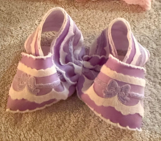 Lavender bow lace