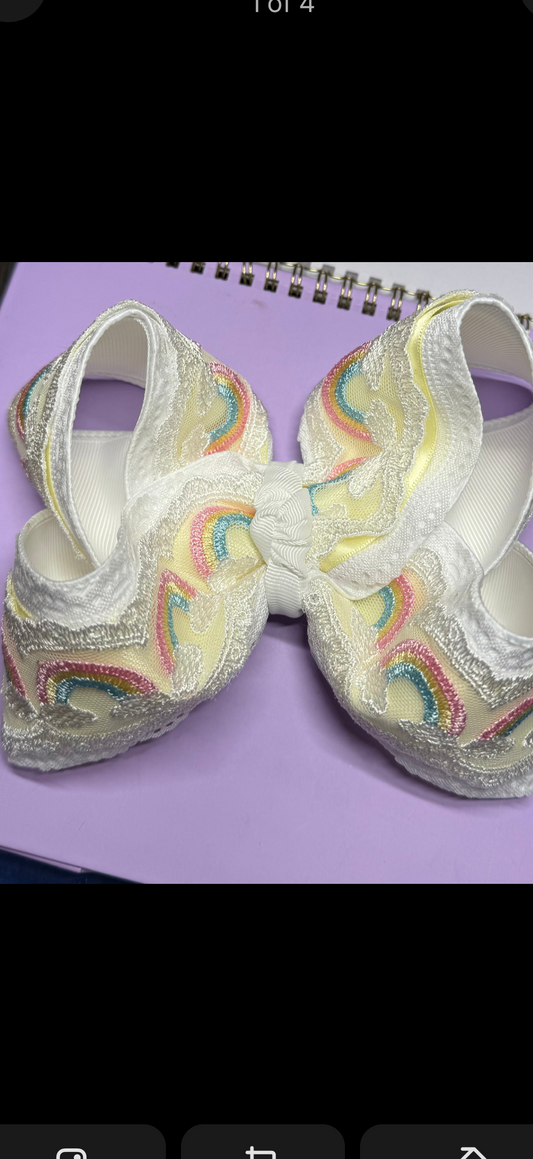 Rainbow Lace Bows