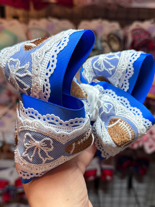 Football with bows Lace Bows