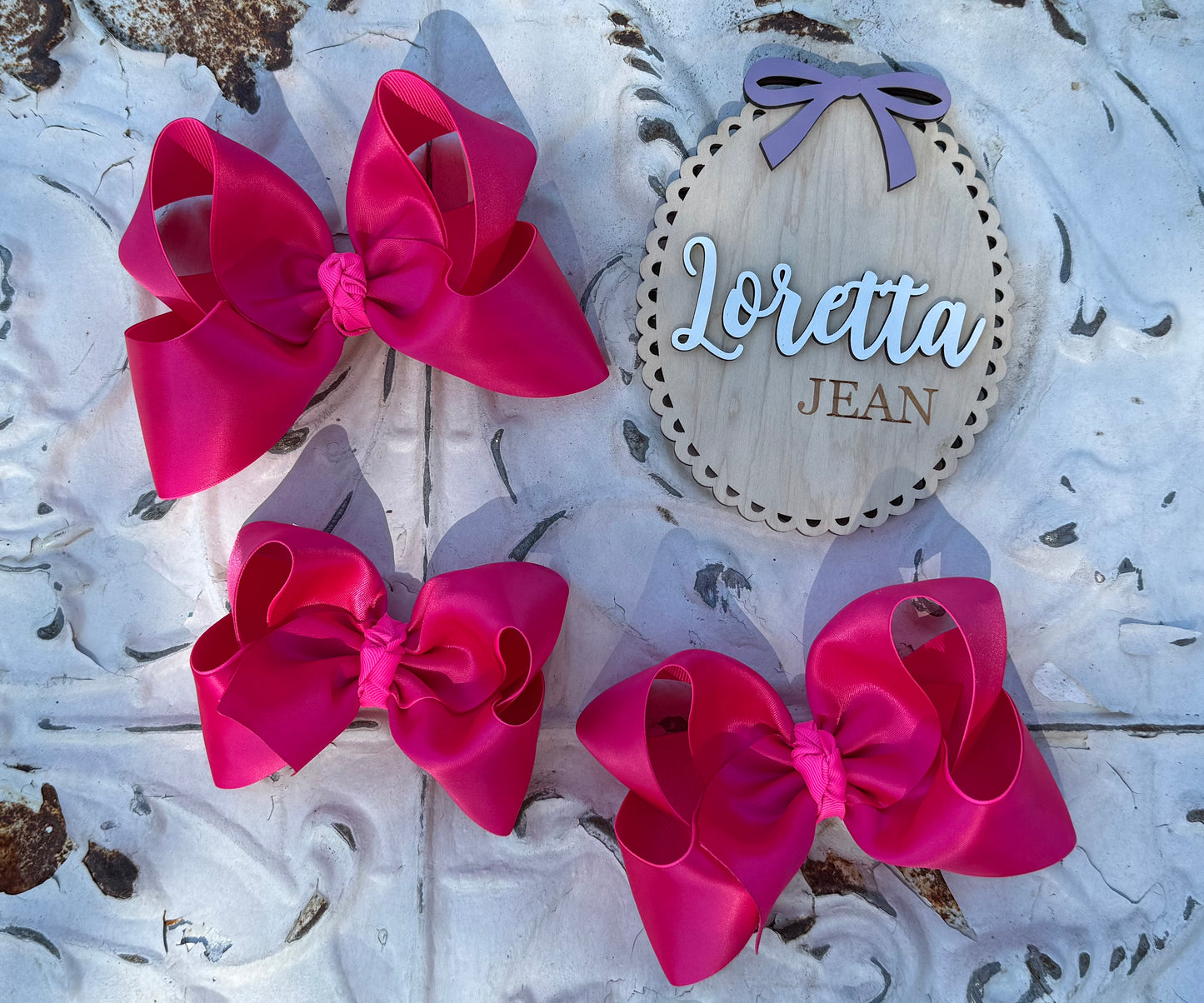 Shocking pink satin