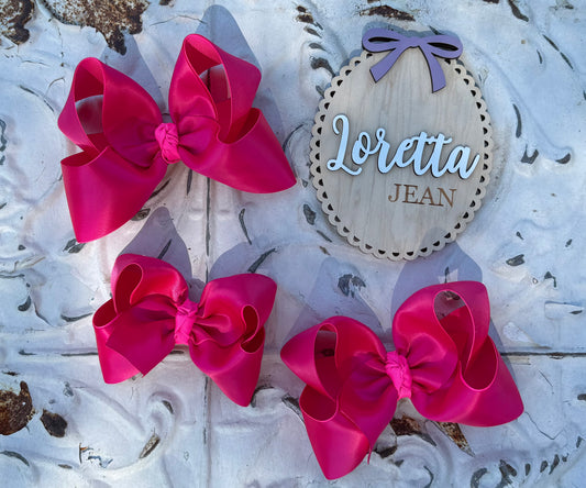 Shocking pink satin