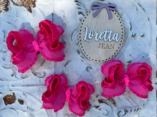 Shocking pink ruffles