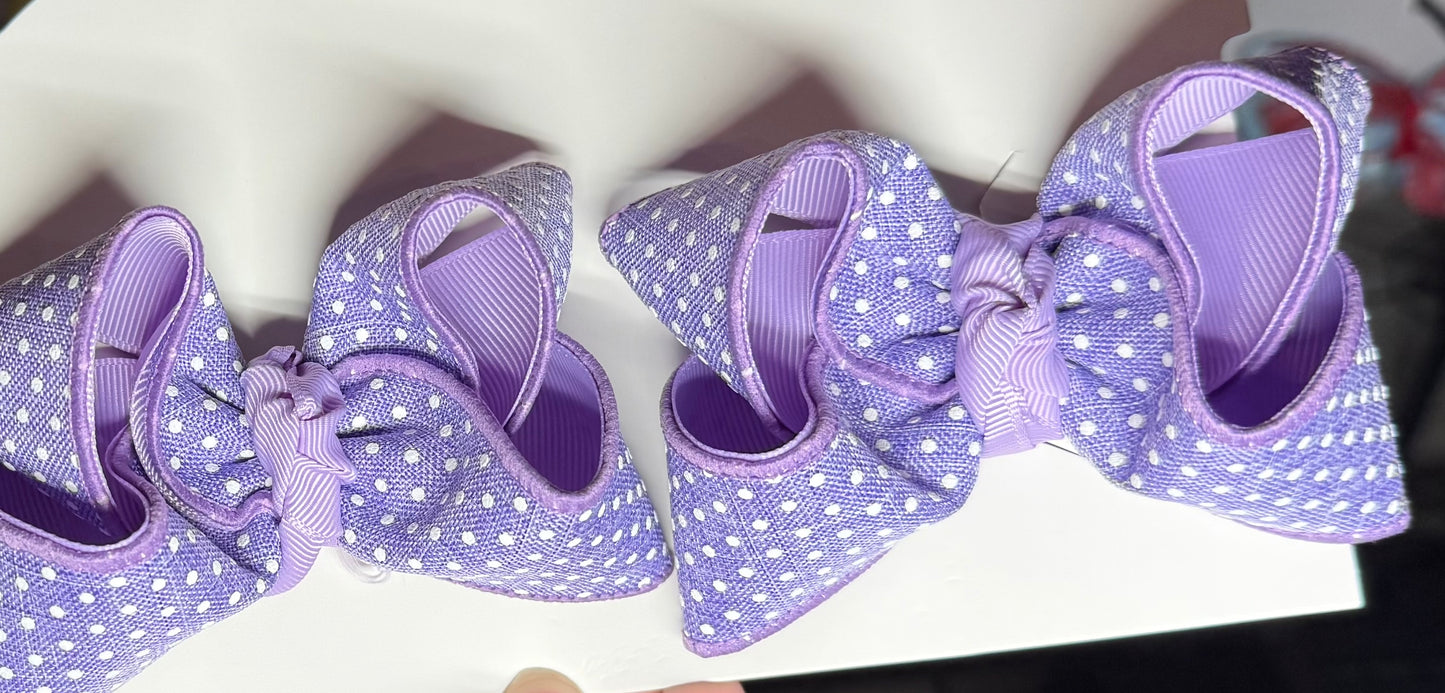 Lavender Swiss Dot piggies