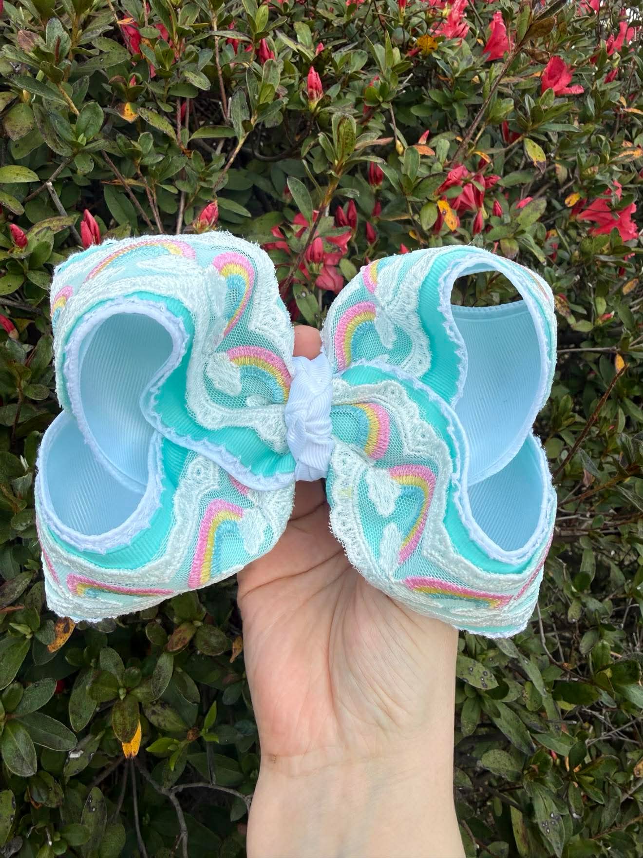 Rainbow Lace Bows