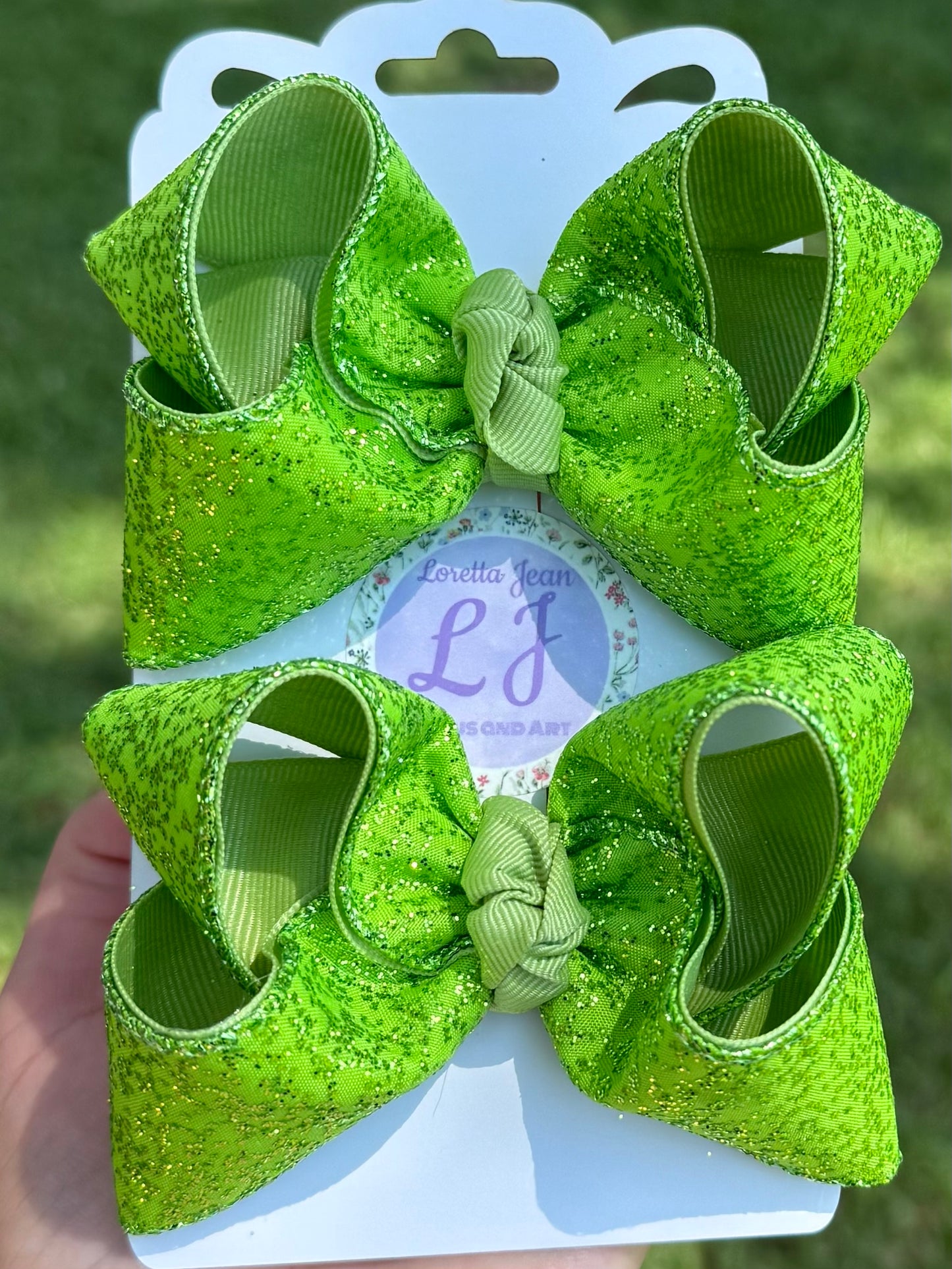 Green Glitter Piggies