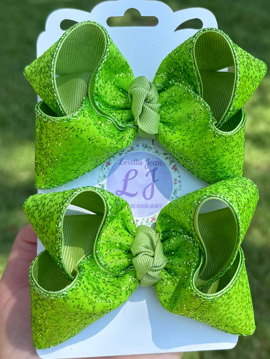 Green Glitter Piggies