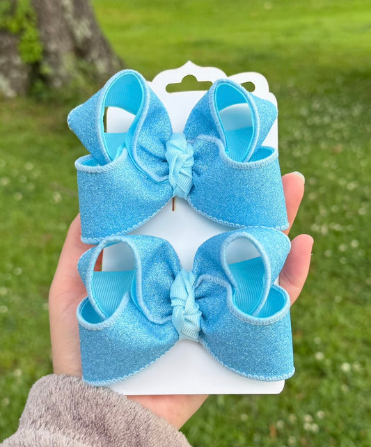 Baby blue glitter piggies