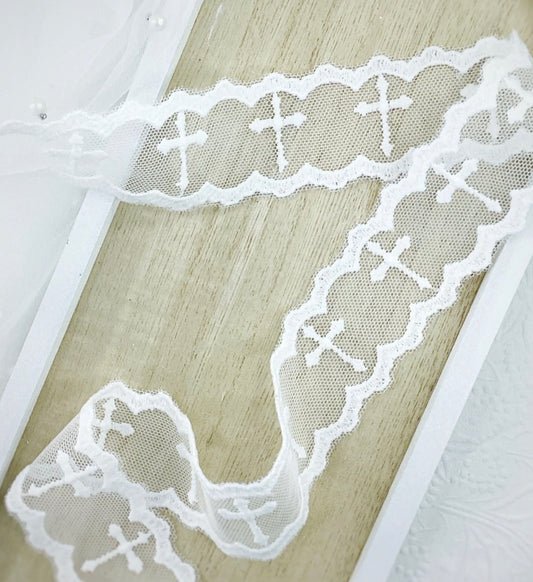 Cross lace bow
