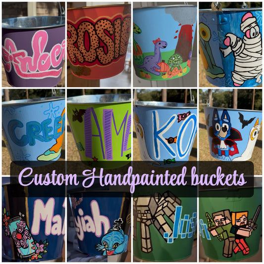 Custom painted 10inch Easter Baskets