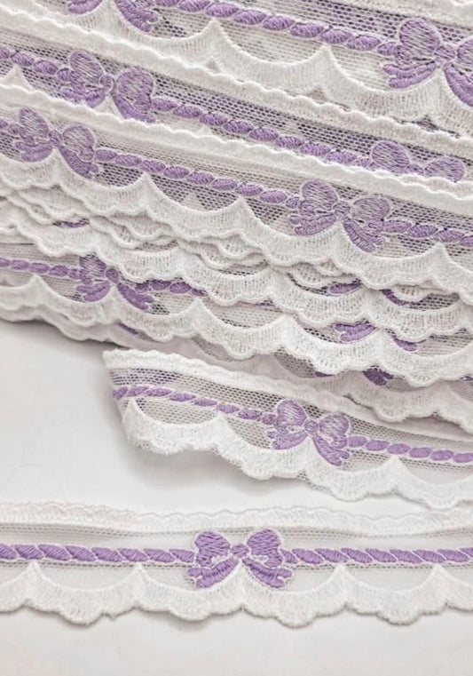 Lavender bow lace